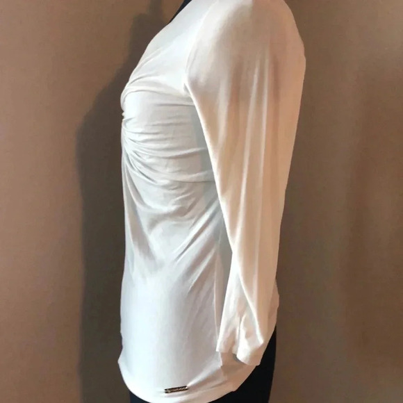 Michael‎ Kors White Rooshed Long Sleeve - Picture 3 of 5